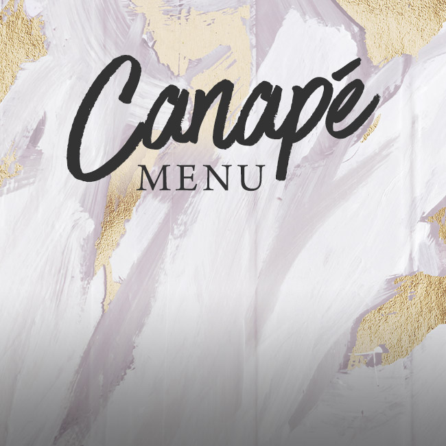 Canapé menu at The Harts Boatyard