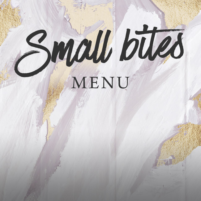 Small Bites menu at The Harts Boatyard 